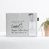 Renee Taylor Comfort T's Organic Cotton Jersey Fitted Sheet & Pillowcase Set - Grey Marle (OEKO-TEX Certified)