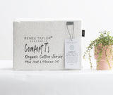Renee Taylor Comfort T's Organic Cotton Jersey Fitted Sheet & Pillowcase Set - Ecru (OEKO-TEX Certified)