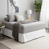 Renee Taylor Comfort T's Organic Cotton Jersey Fitted Sheet & Pillowcase Set - Charcoal (OEKO-TEX Certified)
