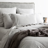 Renee Taylor Comfort T's Organic Cotton Jersey Quilt Cover Set - Grey Marle (OEKO-TEX Certified)