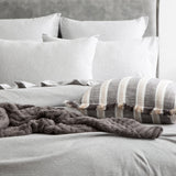 Renee Taylor Comfort T's Organic Cotton Jersey Quilt Cover Set - Grey Marle (OEKO-TEX Certified)