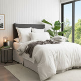 Renee Taylor Comfort T's Organic Cotton Jersey Quilt Cover Set - Ecru (OEKO-TEX Certified)