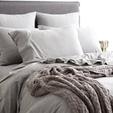Renee Taylor Comfort T's Organic Cotton Jersey Quilt Cover Set - Charcoal (OEKO-TEX Certified)