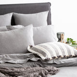 Renee Taylor Comfort T's Organic Cotton Jersey Kids Quilt Cover Set - Charcoal (OEKO-TEX Certified)