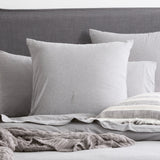 Renee Taylor Comfort T's Organic Cotton Jersey Quilt Cover Set - Charcoal (OEKO-TEX Certified)