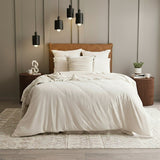 Renee Taylor Comfort T's Organic Cotton Jersey Quilt Cover Set - Oatmeal (OEKO-TEX Certified)