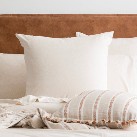 Renee Taylor Comfort T's Organic Cotton Jersey Quilt Cover Set - Oatmeal (OEKO-TEX Certified)