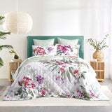 Renee Taylor Kashmir Quilted Reversible Coverlet Set - Multicoloured (Romantic Floral Print Bedspread)