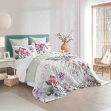 Renee Taylor Kashmir Quilted Reversible Coverlet Set - Multicoloured (Romantic Floral Print Bedspread)