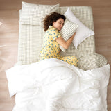 Renee Taylor Bran 250TC Cotton Percale Sheet Set - Sage Gingham (OEKO-TEX Certified)