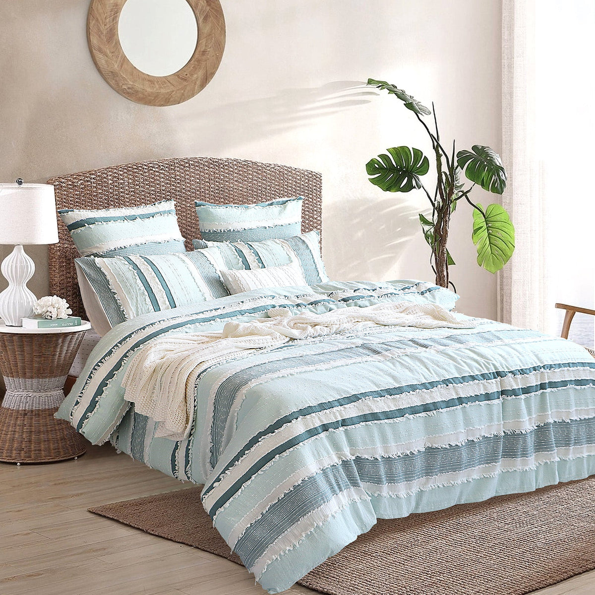 Renee Taylor Montego 100% Cotton Quilt Cover Set (OEKO-TEX Certified)
