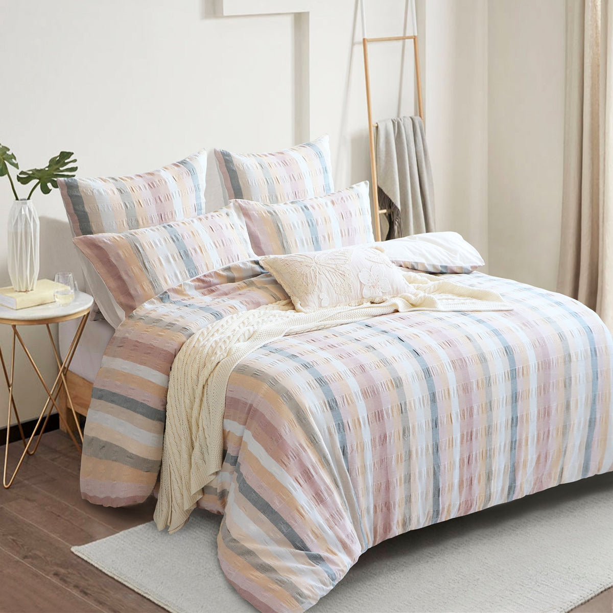 Renee Taylor Layla 100% Cotton Quilt Cover Set (OEKO-TEX Certified)