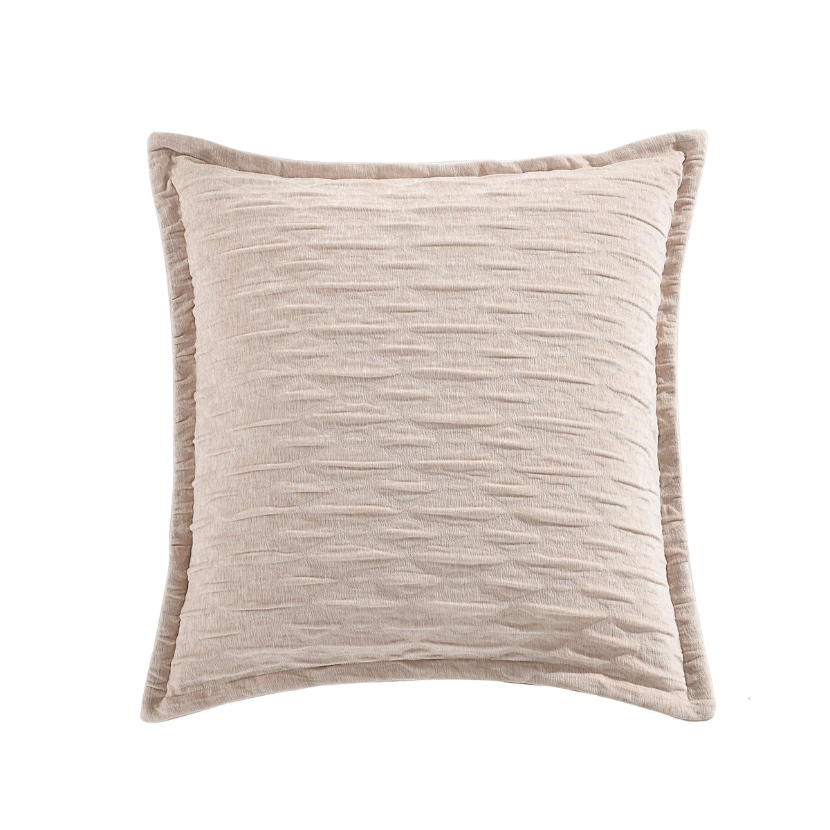 Renee Taylor Marley Crinkle Jacquard Quilt Cover Set - Champagne (OEKO-TEX Certified)