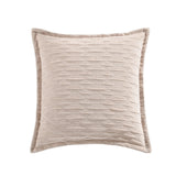 Renee Taylor Marley Crinkle Jacquard Quilt Cover Set - Champagne (OEKO-TEX Certified)
