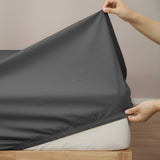 Renee Taylor 400TC Egyptian Cotton Sheet Set - Magnet (OEKO-TEX Certified Sateen)