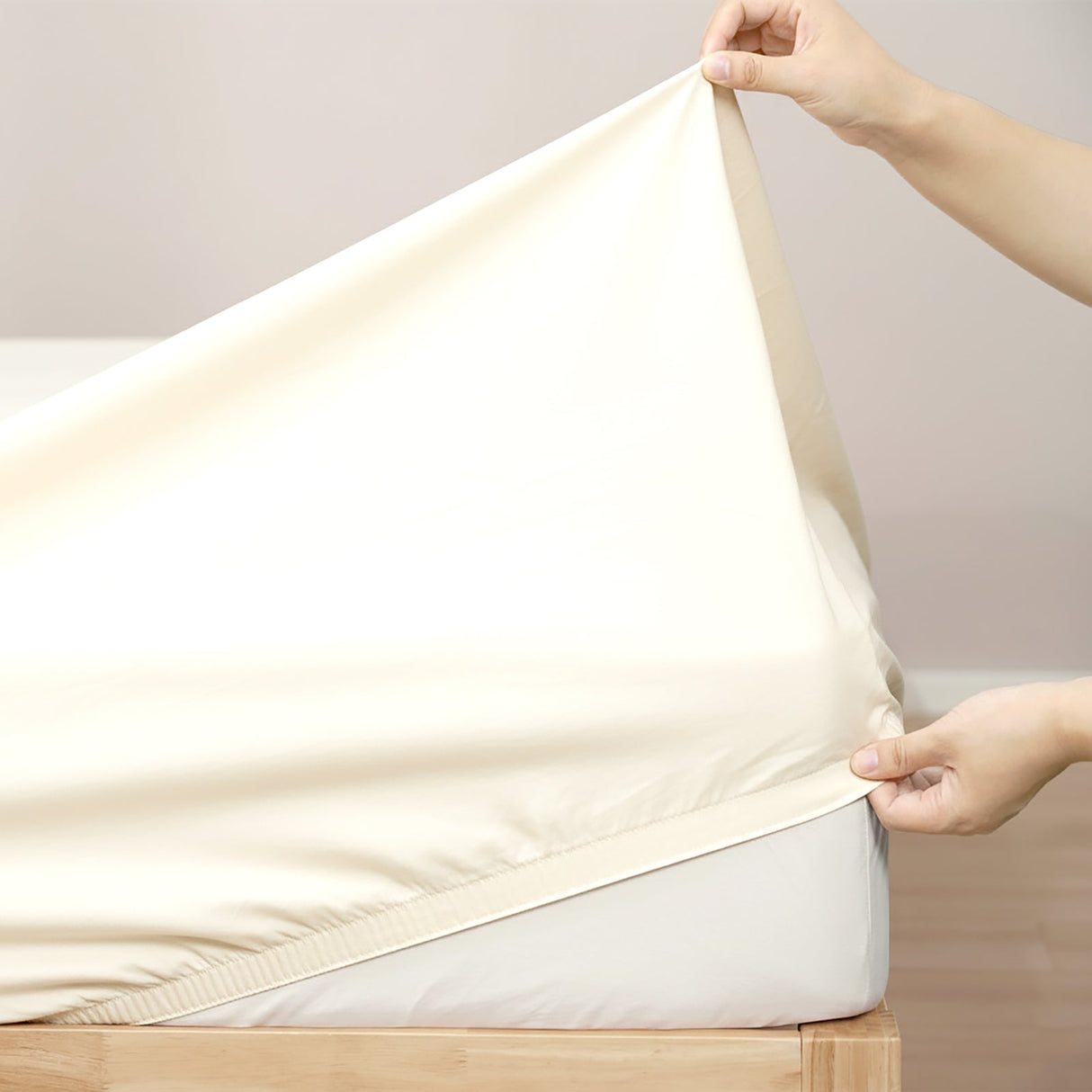 Renee Taylor Kids 400TC Egyptian Cotton Sheet Set - Vanilla (OEKO-TEX Certified Sateen)