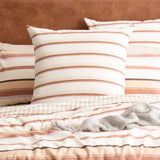 Renee Taylor William Stripe Textured Cotton Slub Reversible Quilt Cover Set