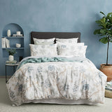 Renee Taylor Floral Vine Textured Cotton Slub Reversible Kids Quilt Cover Set (OEKO-TEX Certified)