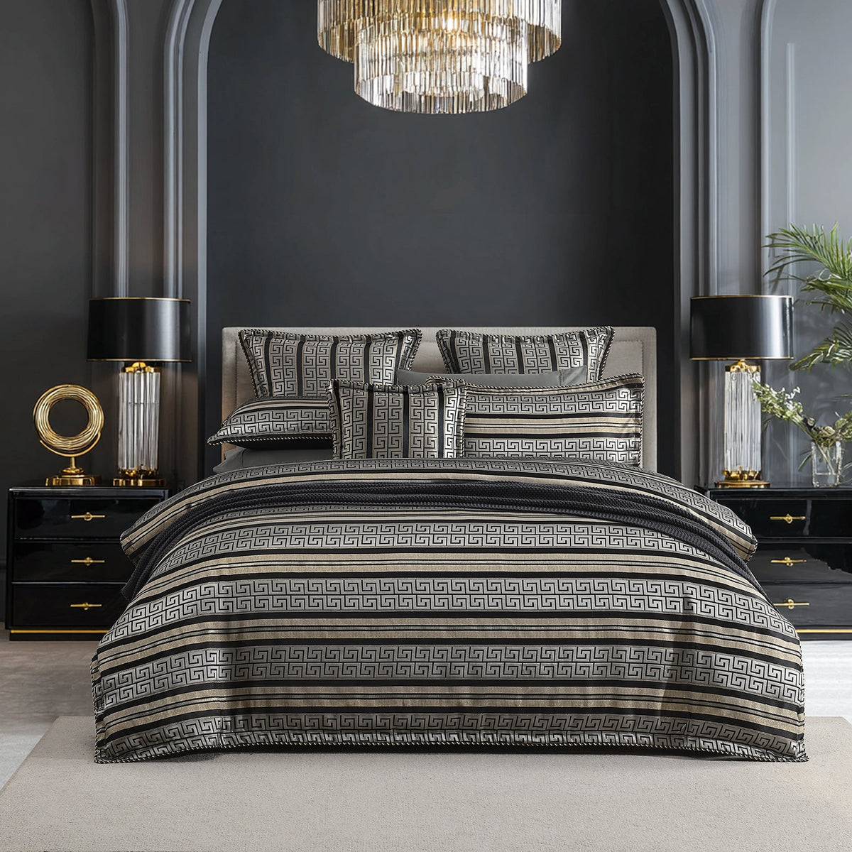 Renee Taylor Regalia Mayana Jacquard Damask Quilt Cover Set (OEKO-TEX Certified)