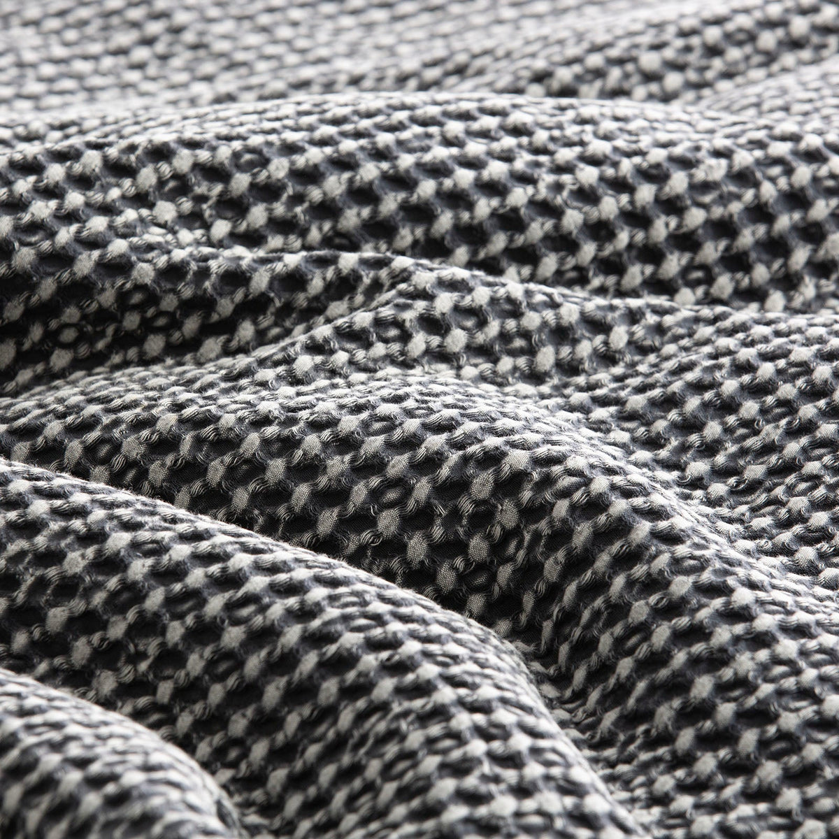 Cloud Linen Boronia Stonewashed Cotton Waffle Comforter Set - Magnet (OEKO-TEX Certified)
