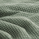 Cloud Linen Boronia Stonewashed Cotton Waffle Comforter Set - Moss (OEKO-TEX Certified)