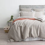 Cloud Linen Celeste Seersucker Cotton Waffle Quilt Cover Set - Charcoal (OEKO-TEX Certified)