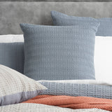 Cloud Linen Celeste Seersucker Cotton Waffle Quilt Cover Set - Ink (OEKO-TEX Certified)
