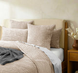 Renee Taylor Blake Velvet Coverlet Set - Nude (Bedspread with Cotton Reverse)
