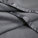 Renee Taylor Australian Merino Wool 400 GSM Blanket - Magnet (Satin Trim)