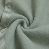 Renee Taylor Australian Merino Wool 400 GSM Blanket - Sage (Satin Trim)