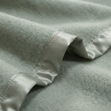 Renee Taylor Australian Merino Wool 400 GSM Blanket - Sage (Satin Trim)