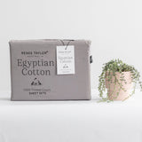 Renee Taylor 1000TC Egyptian Cotton Bed Sheet Set - Ash (OEKO-TEX Certified)