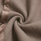 Renee Taylor Australian Merino Wool 400 GSM Blanket - Wood (Satin Trim)