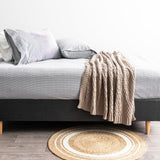 Park Avenue 175 GSM Egyptian Cotton Flannelette Fitted Sheet & Pillowcase Set - Striped