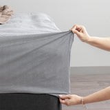 Park Avenue 175 GSM Egyptian Cotton Flannelette Fitted Sheet & Pillowcase Set - Striped
