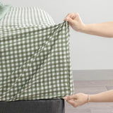 Park Avenue 175 GSM Egyptian Cotton Flannelette Kids Fitted Sheet & Pillowcase Set - Gingham