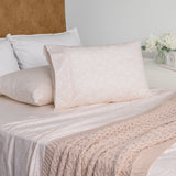 Renee Taylor Meadow 300TC Organic Cotton Sheet Set - Blush Floral (GOTS Certified)