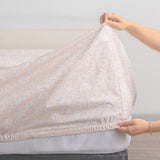 Renee Taylor Meadow 300TC Organic Cotton Sheet Set - Blush Floral (GOTS Certified)