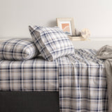 Renee Taylor Glenbrook 300TC Organic Cotton Sheet Set - Blue Check (GOTS Certified)