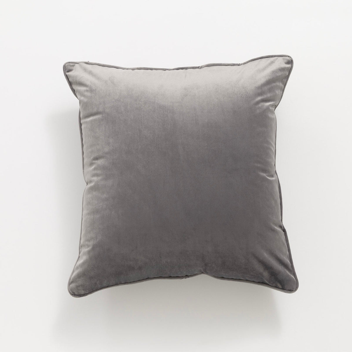 Renee Taylor Icon Velvet Cushion - Steel (Square Decorative Throw Pillow - 50 x 50cm)