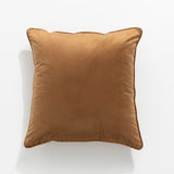 Renee Taylor Icon Velvet Cushion - Mustard Tan (Square Decorative Throw Pillow - 50 x 50cm)