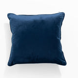 Renee Taylor Icon Velvet Cushion - Navy (Square Decorative Throw Pillow - 50 x 50cm)