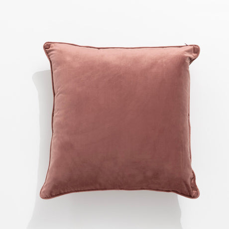 Renee Taylor Icon Velvet Cushion - Mahogany (Square Decorative Throw Pillow - 50 x 50cm)