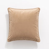 Renee Taylor Icon Velvet Cushion - Beige (Square Decorative Throw Pillow - 50 x 50cm)