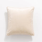 Renee Taylor Icon Velvet Cushion - Ivory (Square Decorative Throw Pillow - 50 x 50cm)