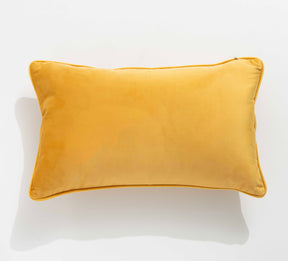 Renee Taylor Icon Velvet Cushion - Gold (Rectangle Decorative Throw Pillow - 30 x 50cm)