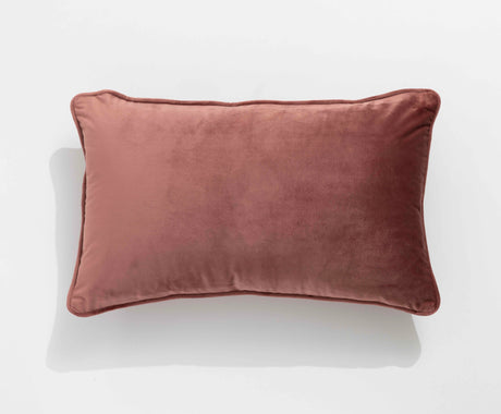 Renee Taylor Icon Velvet Cushion - Mahogany (Rectangle Decorative Throw Pillow - 30 x 50cm)