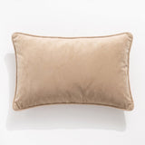Renee Taylor Icon Velvet Cushion - Beige (Rectangle Decorative Throw Pillow - 30 x 50cm)