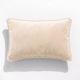 Renee Taylor Icon Velvet Cushion - Ivory (Rectangle Decorative Throw Pillow - 30 x 50cm)