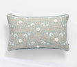 Renee Taylor Claudia Cotton Cushion - Sage Botanical (Rectangle Decorative Throw Pillow - 35 x 60cm)
